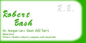 robert bash business card